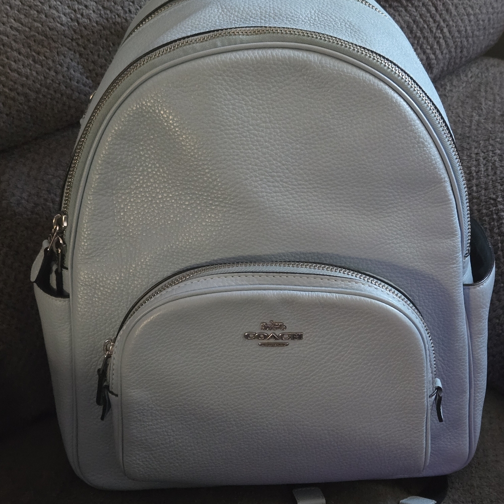 Coach Light Blue Leather Backpack